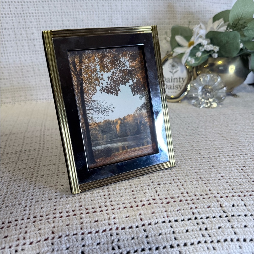 Elegant Brass and Silver Photo Frame